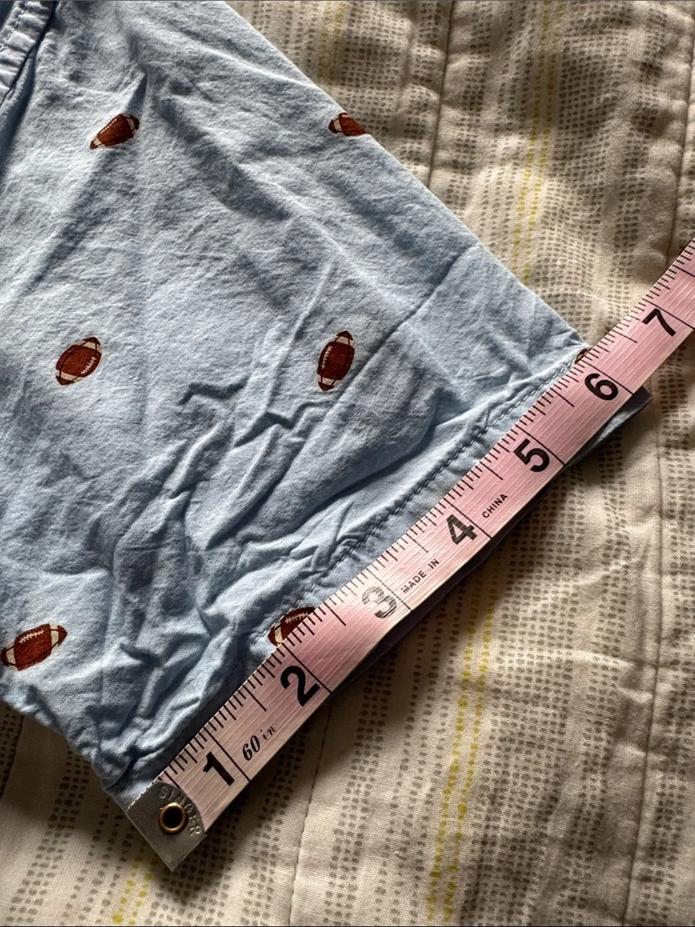 The Children's Place Light Blue Button-Down Shirt with Football Print